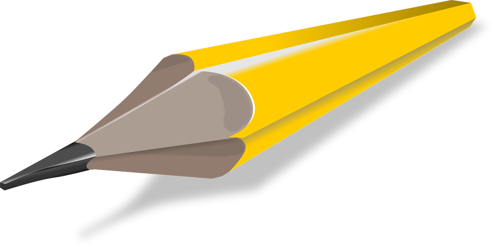 A stock image of a yellow pencil
