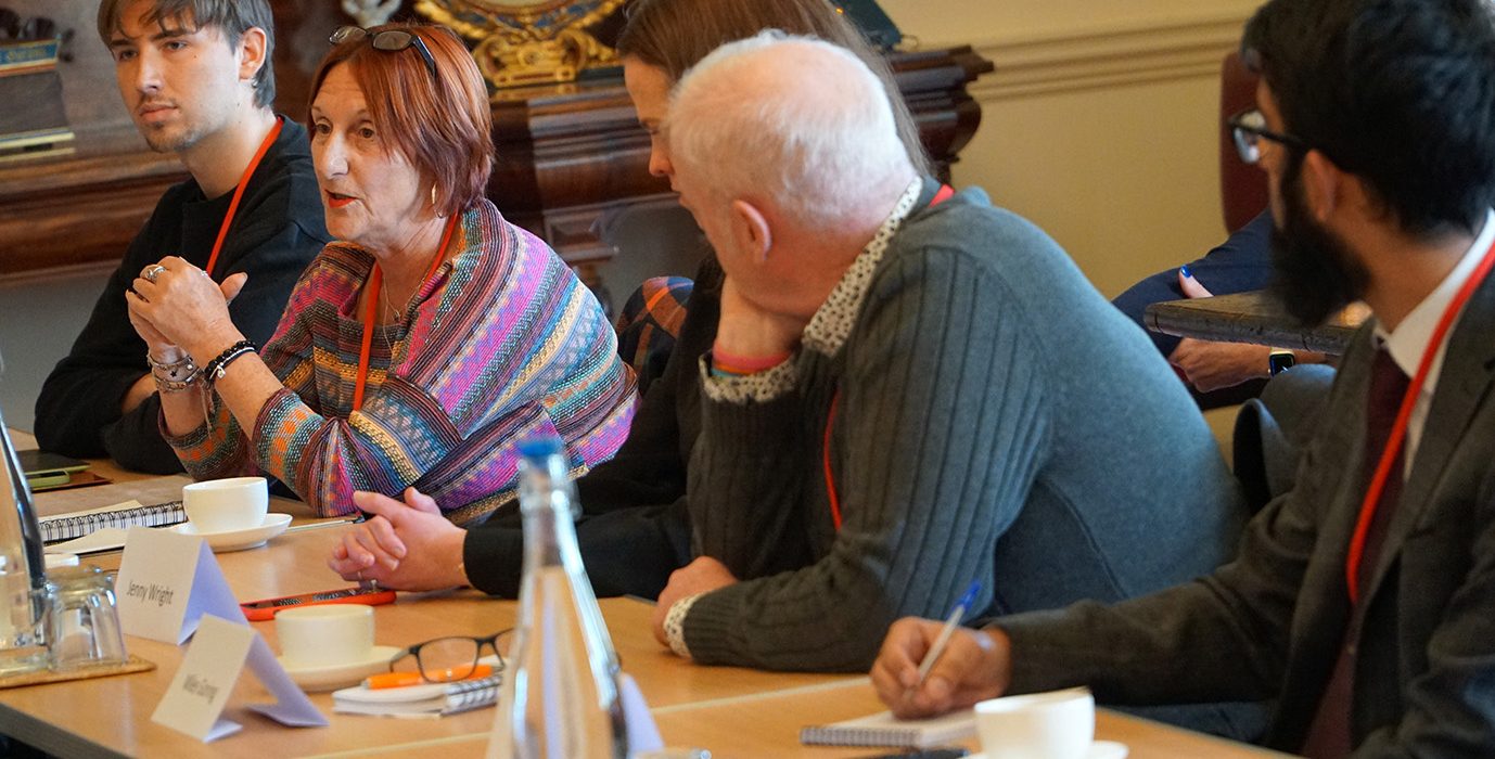 Tracey Herrington speaks and others listen, at the Archbishop of York's recent event
