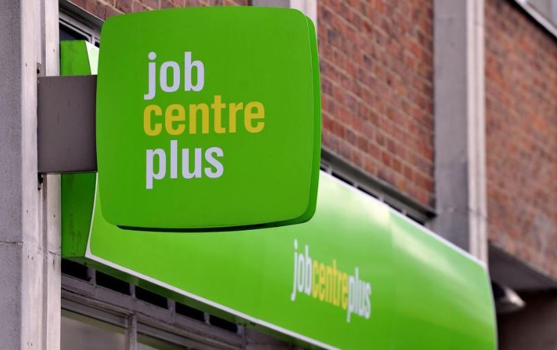 A stock image of a JobCentre Plus sign